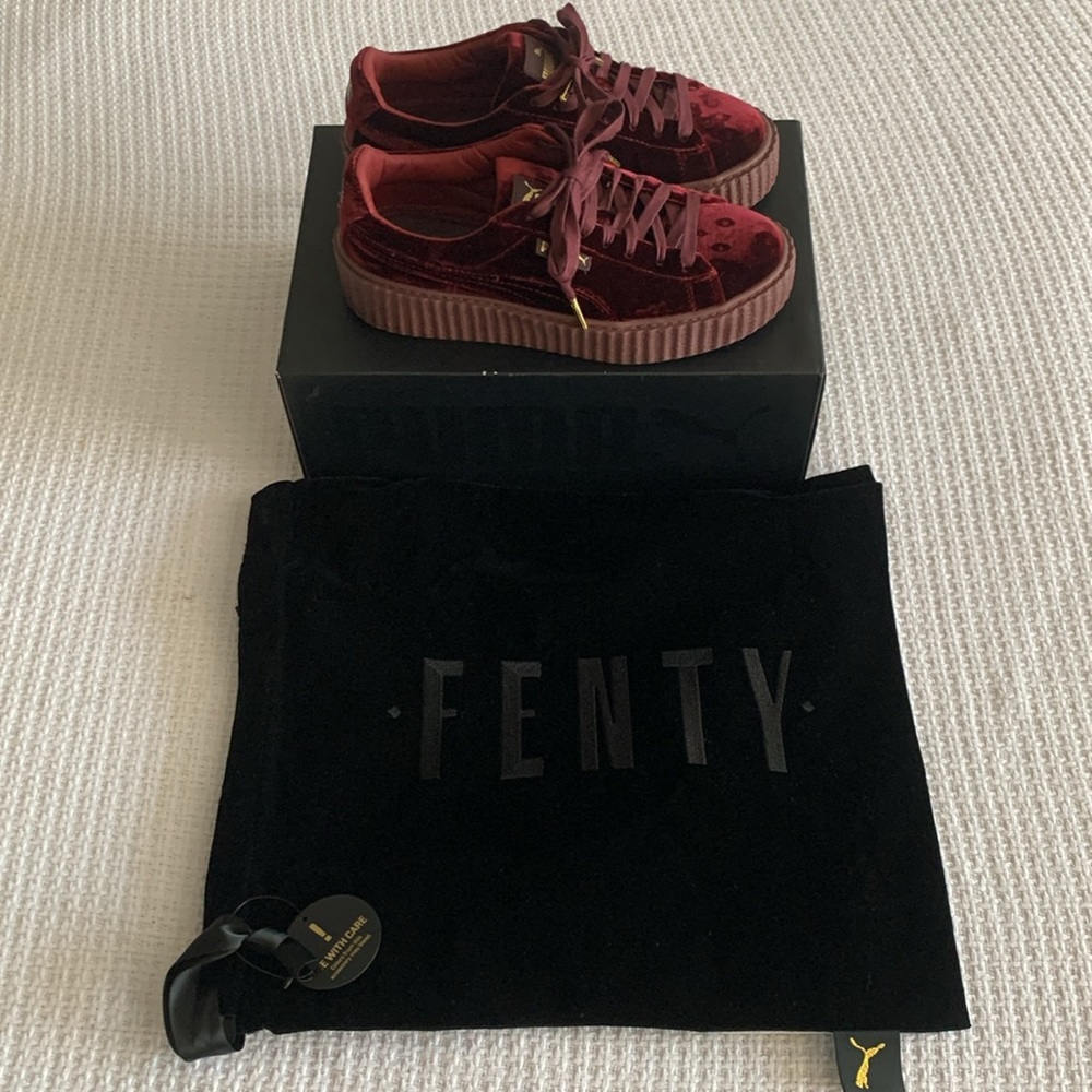 Royal Purple Velvet Creeper PUMA x Fenty by Rhianna Burgundy